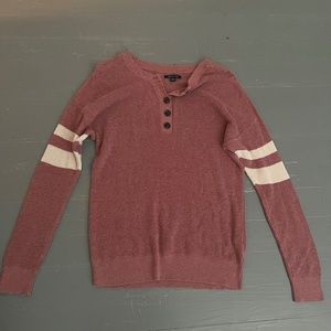 American Eagle Long Sleeved Pullover Sweater with Buttons